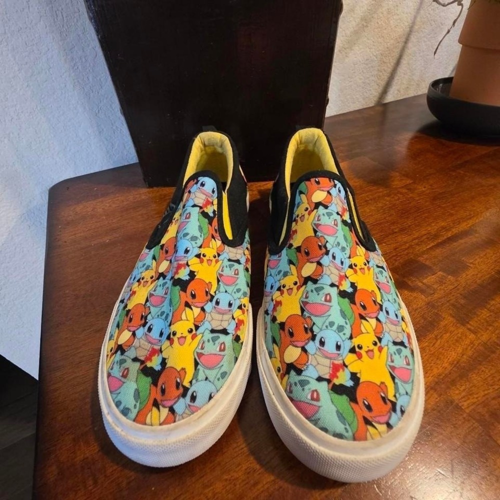 Pokemon multicoloured slip‎ on trainers shoe size 4